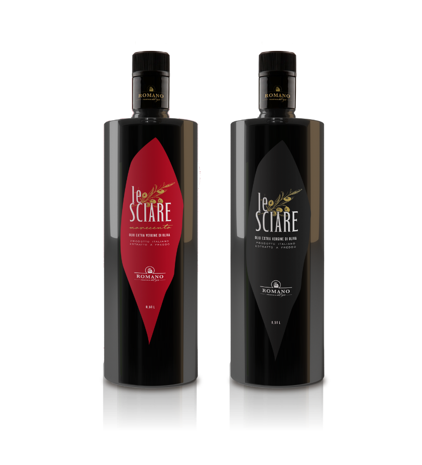 Bottiglie le sciare 2 varianti olio extravergine