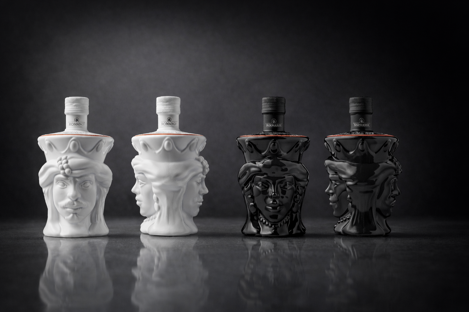 4 teste di moro con olio extravergine di oliva sicilia