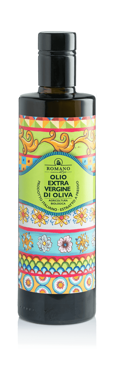Bottiglia 50cl di olio extravergine di oliva sicilia  Bio Frantoio Romano Vincenzo